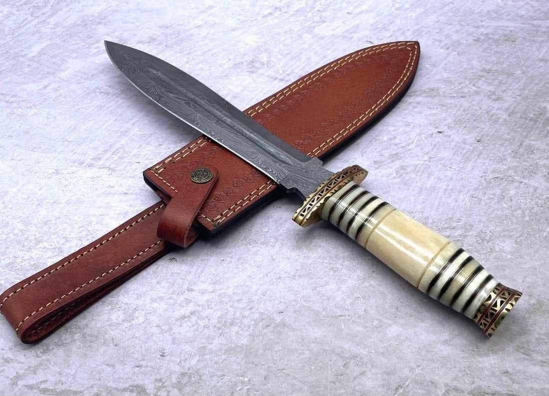Midnight Warrior Damascus Dagger - 3