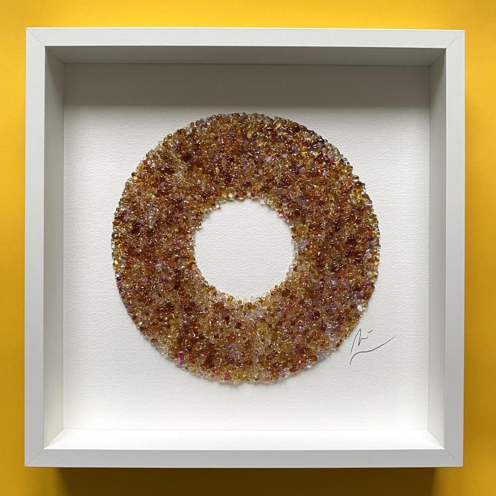 ‘Ishihara Iris’ Living Room Wall Art by Kira Phoenix K’inan: ‘Ishihara Iris’ Living Room Wall Art by Kira Phoenix K’inan This vibrant wall art uses Kira Phoenix K’inan’s layered glass drawing technique to create depth, texture, and interplay of