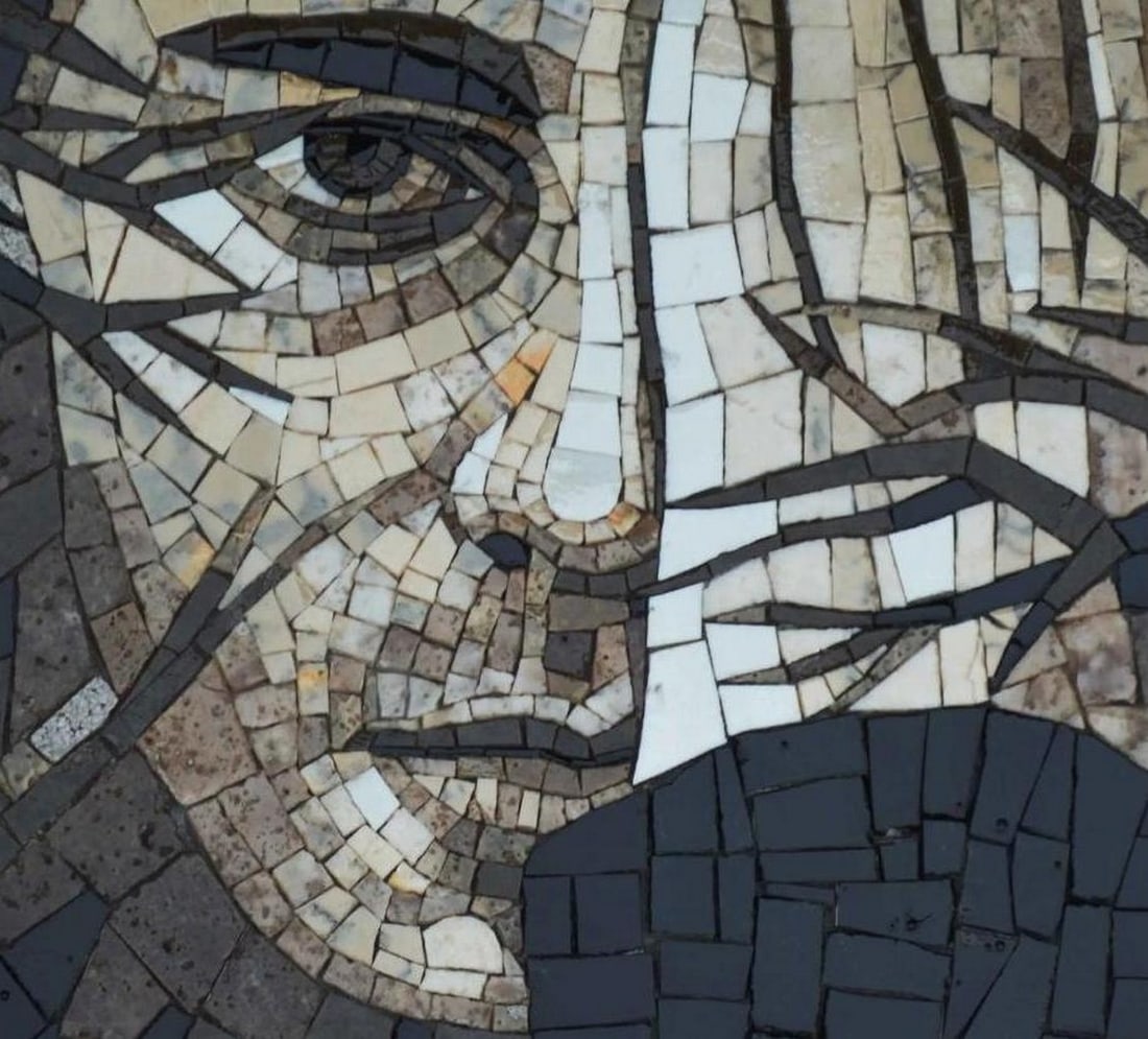 Abstract Man Face Mosaic Artwork - 2