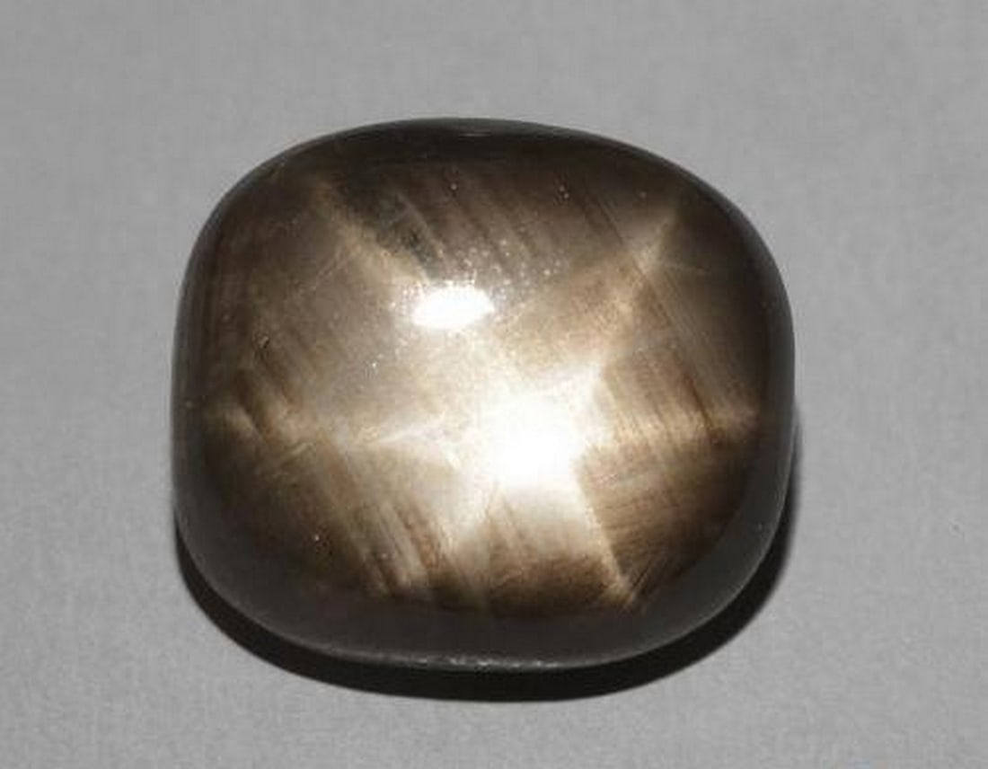 3.91ct Natural Black Star Sapphire, Cushion, Opaque (1 of 3)