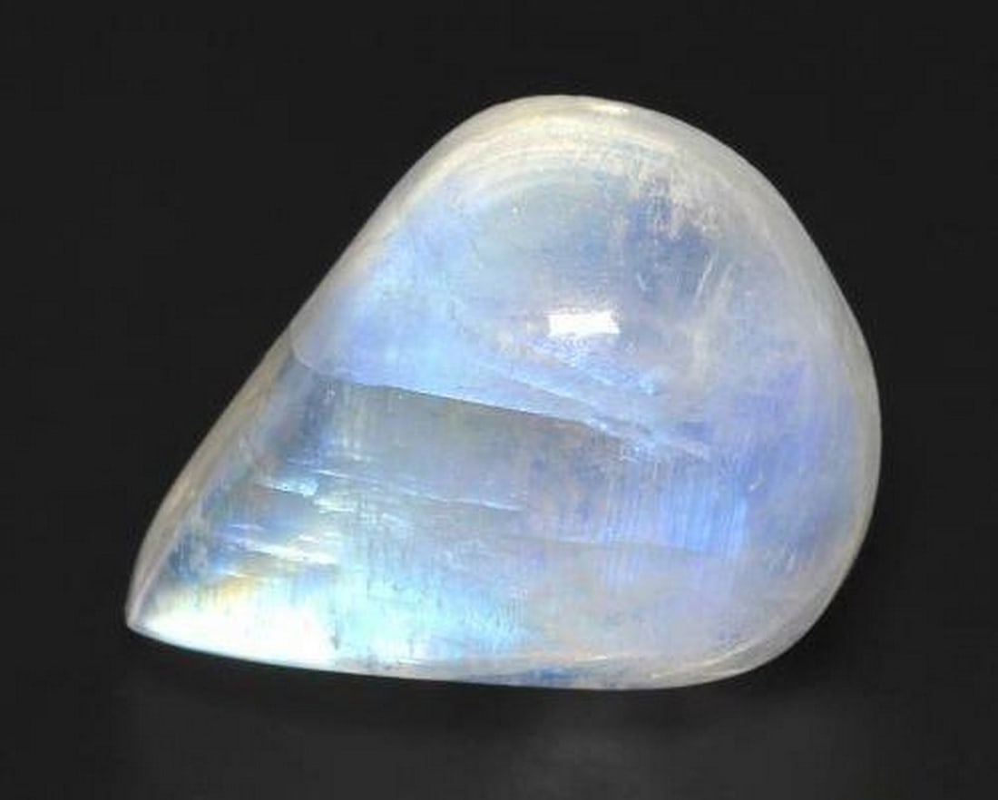 9.93ct Natural Bluish White Rainbow Moonstone, Pear, Transparent (1 of 3)