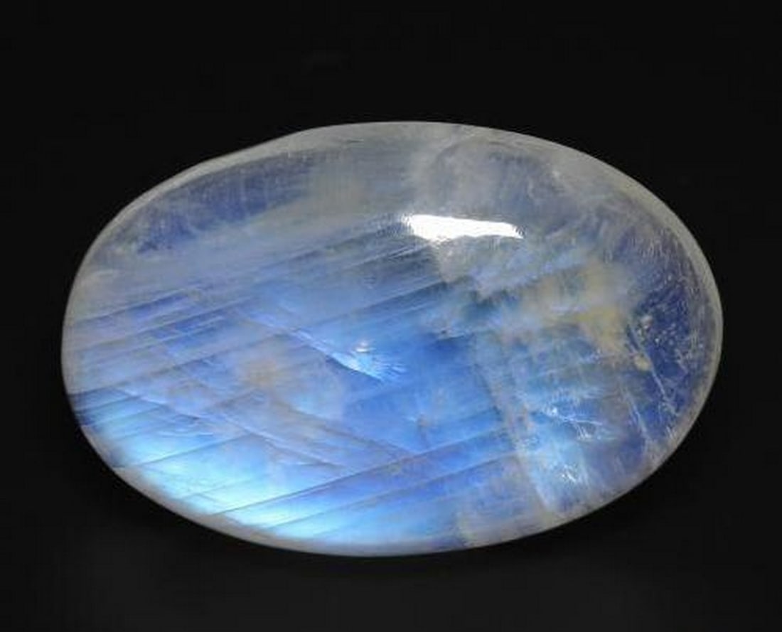 26.34ct Natural Bluish White Rainbow Moonstone, Oval, Transparent (1 of 3)