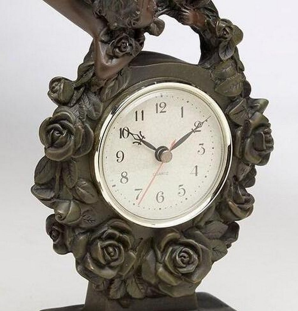 Resin Cherub Table Clock - 2