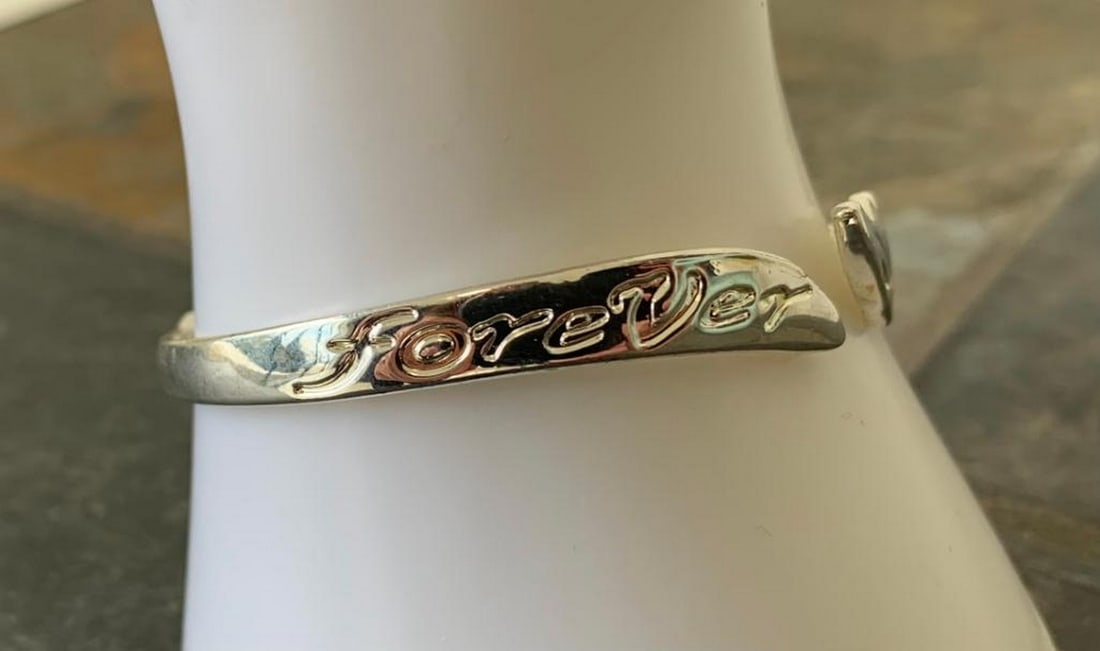 Silver Fox Head Bangle Bracelet - 5