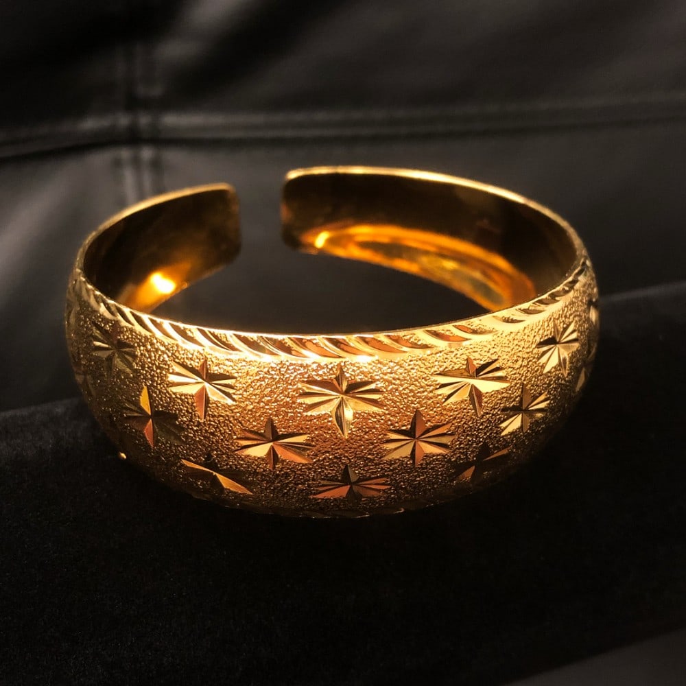 Gold-Colored Bangle Bracelet - 2