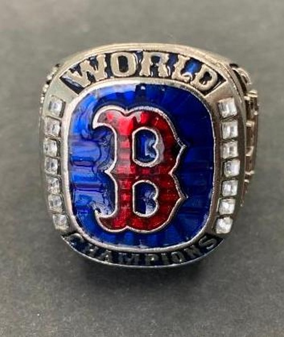 Boston Red Sox 2018 World Series MVP Steve Pearce: Boston Redsox 2018 World Series MVP Steve Pearce Championship Inspired Ring. Ring Is Decorated With Over 100 Semi Precious Stones. The Inside Part Of The Ring Has "Pearce" Stamped &