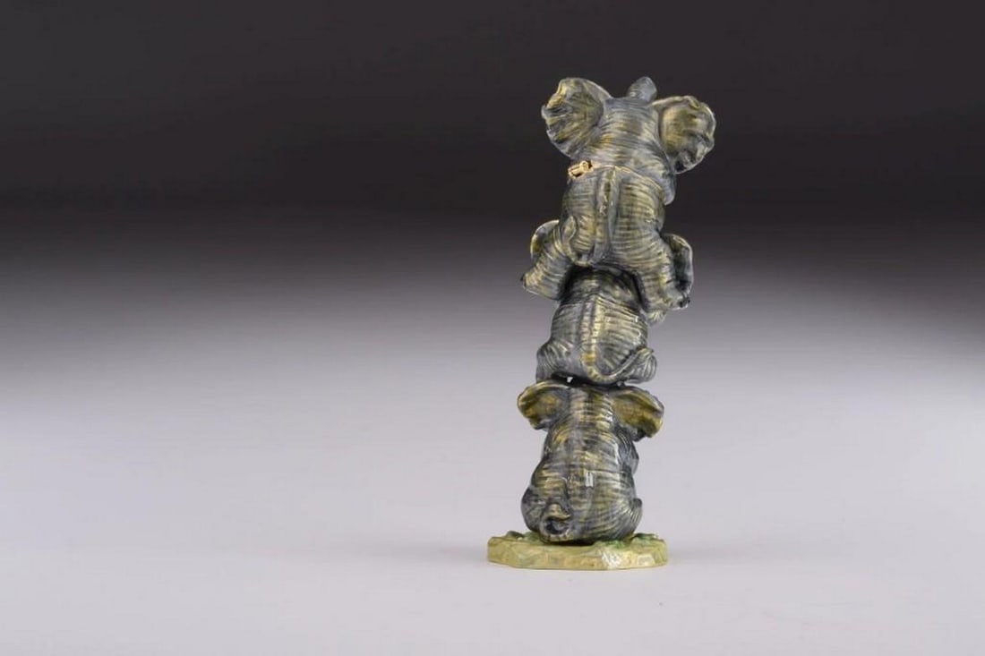 Three Elephant Trinket Box - 5