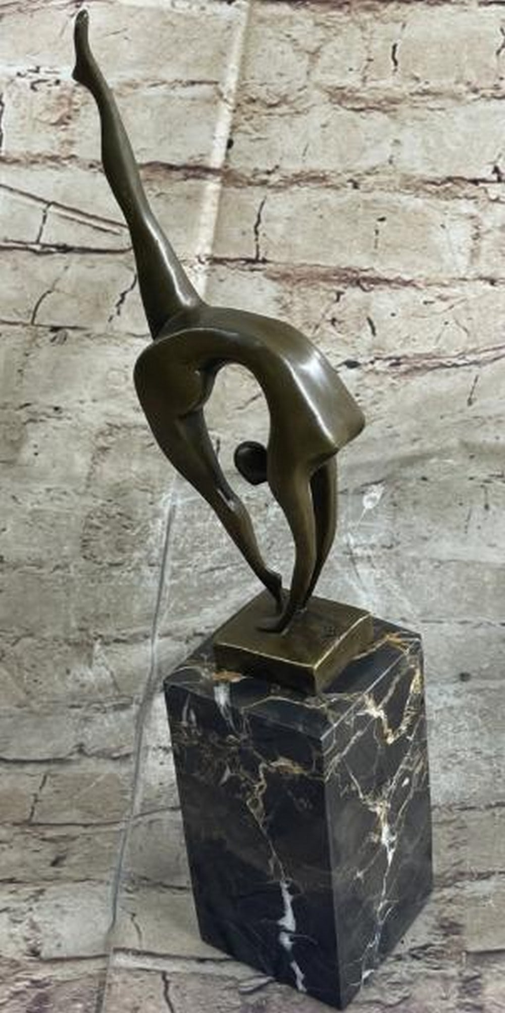 Abstract Bronze Ballerina in Motion - 3