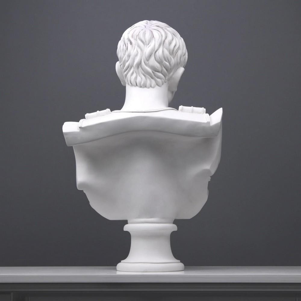 Large Augustus Caesar Bust Sculpture - (35.2lbs) - 3