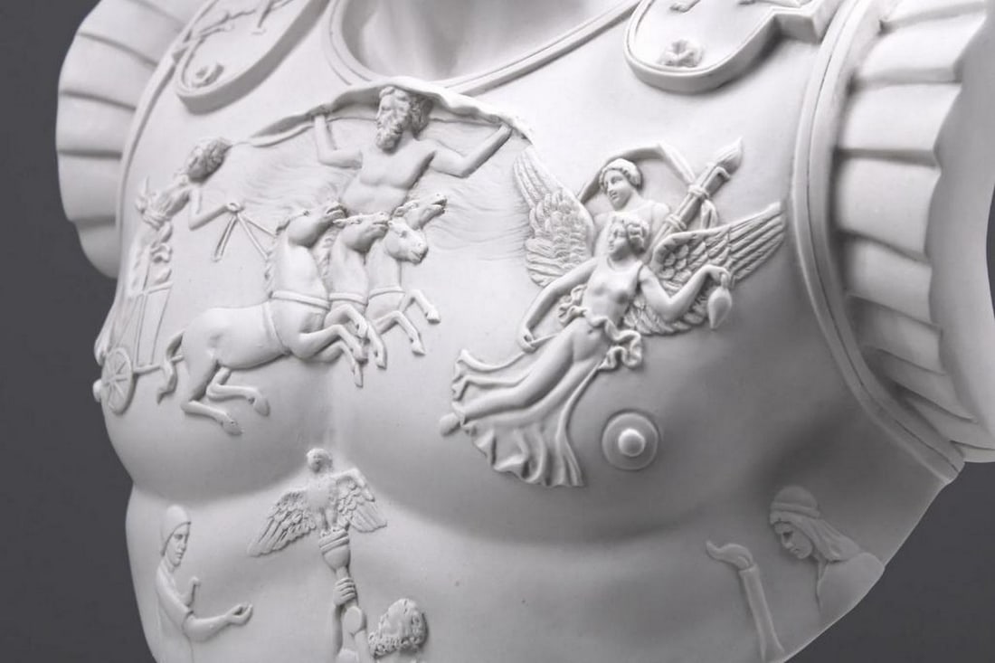 Large Augustus Caesar Bust Sculpture - (35.2lbs) - 8