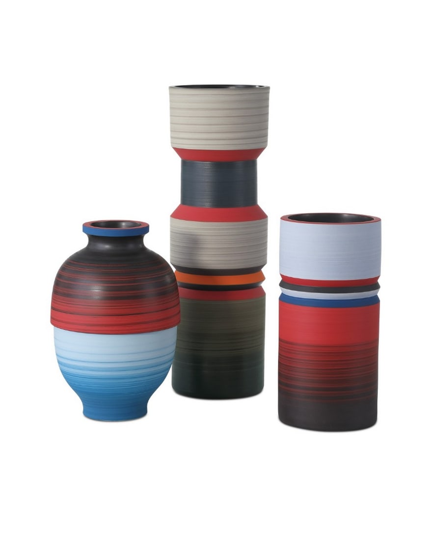 Set of 3 Retro Vases, Happy 80's Collection (1 of 1)