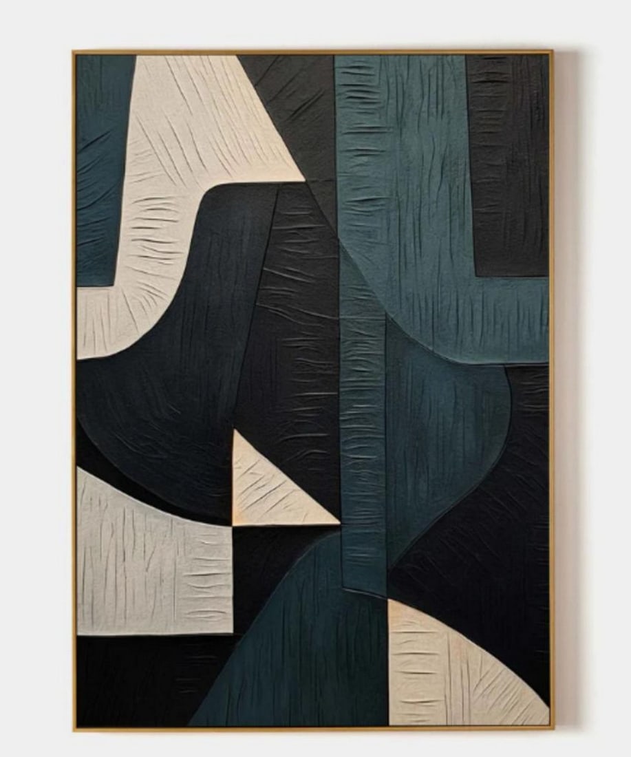 Structural Dissonance Abstract Art Canvas Painting (1 of 2)