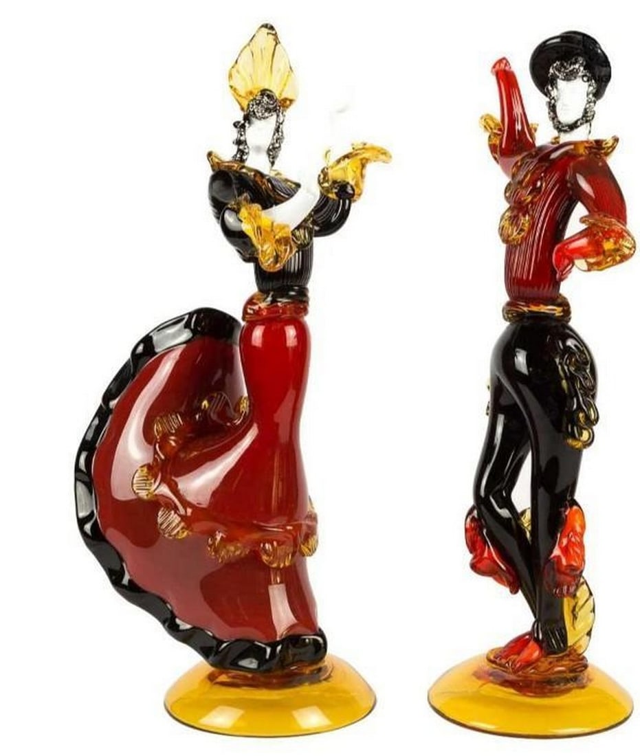 Flamenco in Red: Flamenco in Red Full of movement and passion, Flamenco in Red captures the energy of dance in handcrafted Murano glass. The figures swirl in flowing red forms, evoking the rhythm, drama, and
