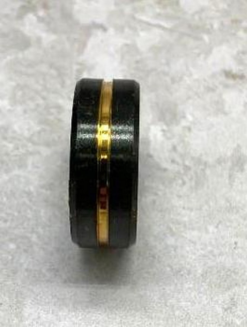 Black Titanium Steel Ring - 6