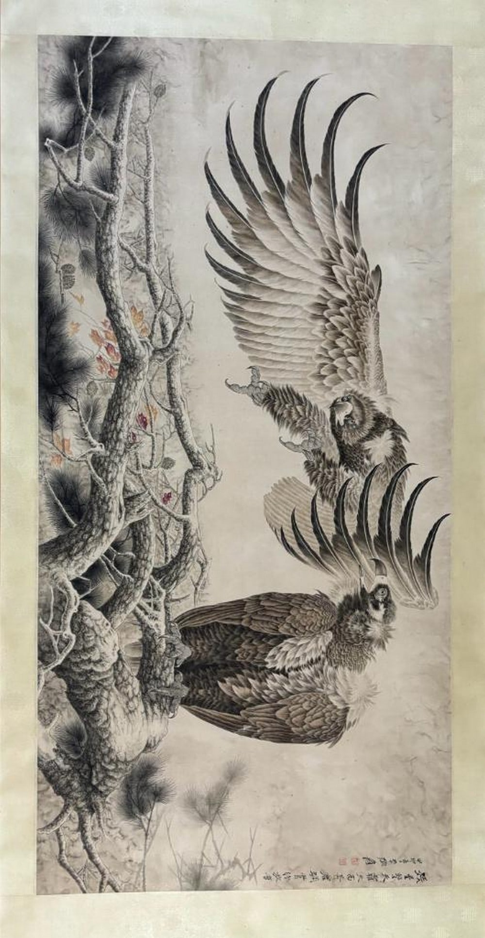 Inspired Hand Painted Vultures in Motion (1 of 9)