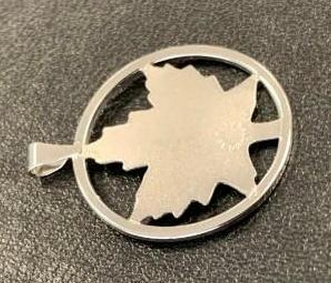 Sterling Silver Maple Leaf Pendant - 4