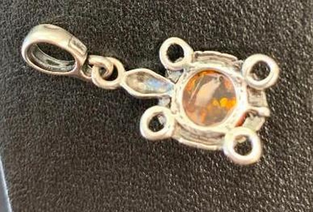 Amber Shell Turtle Charm - 3