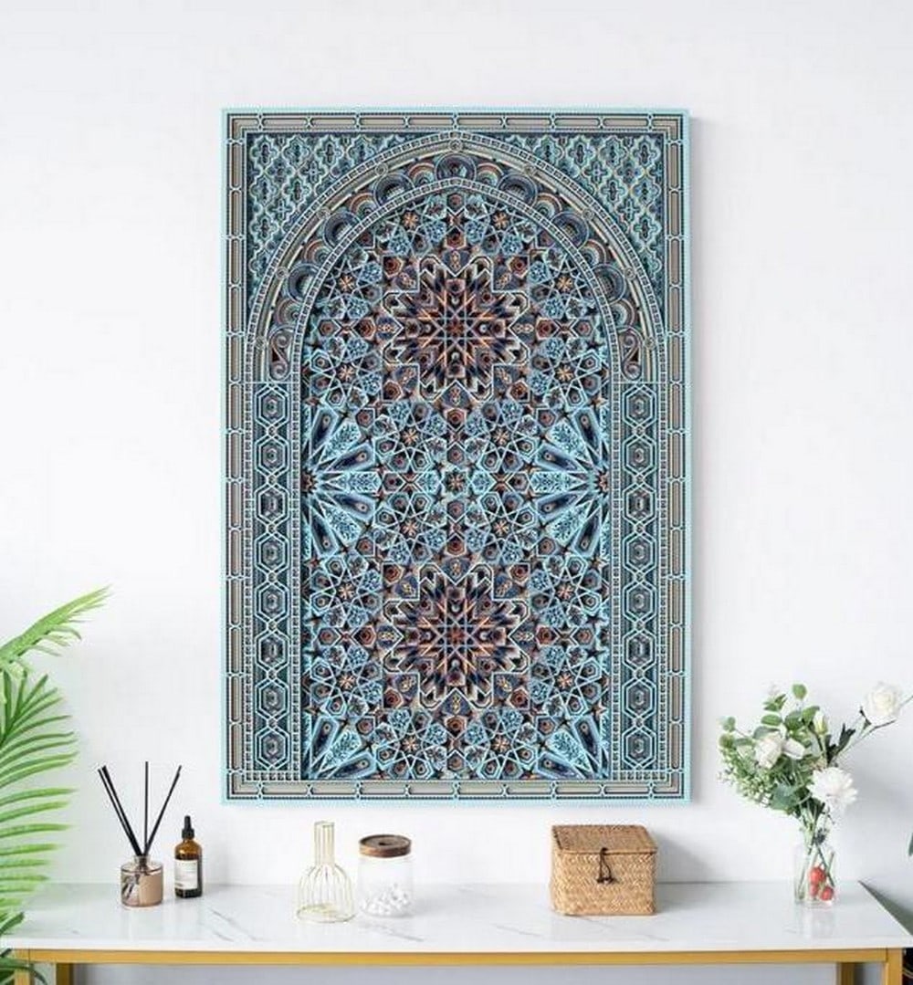 Celestial Harmony Islamic Wooden Wall Art: Celestial Harmony Islamic Wooden Wall Art Inspired by the vast beauty of the universe, this intricately layered wooden wall art blends geometric precision with Islamic artistry. The mesmerizing