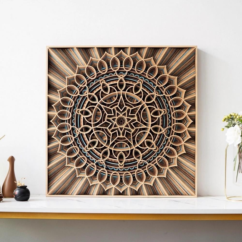 Celestial 3D Multi-Layer Wooden Wall Art: Celestial 3D Multi-Layer Wooden Wall Art The Celestial 3D Multi-Layer Wooden Wall Art brings a touch of the cosmos into your home with its mesmerizing, laser-cut design. Inspired by the ethereal beaut