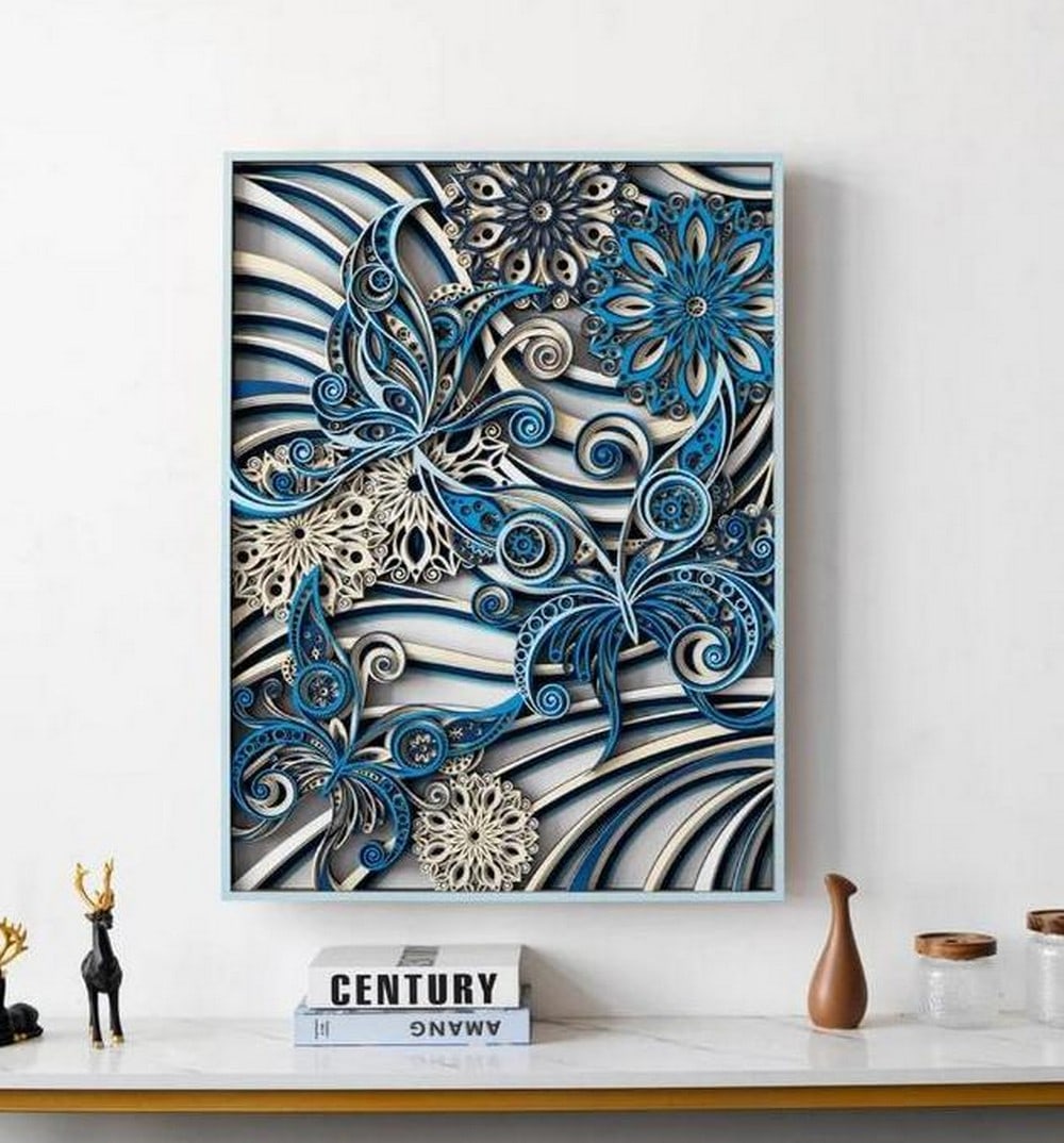 Butterfly Mandala 3D Multi-Layer Wood Wall Ar: Butterfly Mandala 3D Multi-Layer Wood Wall Ar This Butterfly Mandala 3D Multi-Layer Wood Wall Art adds an elegant and unique touch to any space, featuring intricate geometric patterns and a beautiful