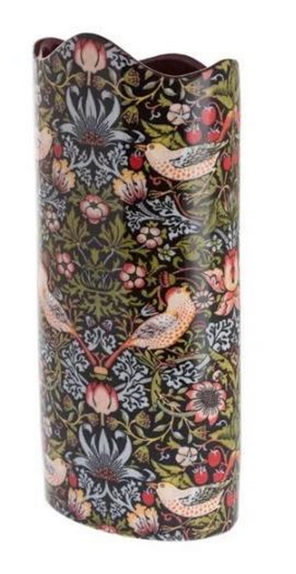 Morris’ Strawberry Thief Art Ceramic Vase: Morris’ Strawberry Thief Art Ceramic Vase Inspired by William Morris’ iconic Strawberry Thief pattern, this exquisite ceramic art vase brings the elegance of the Arts and Crafts movement into you