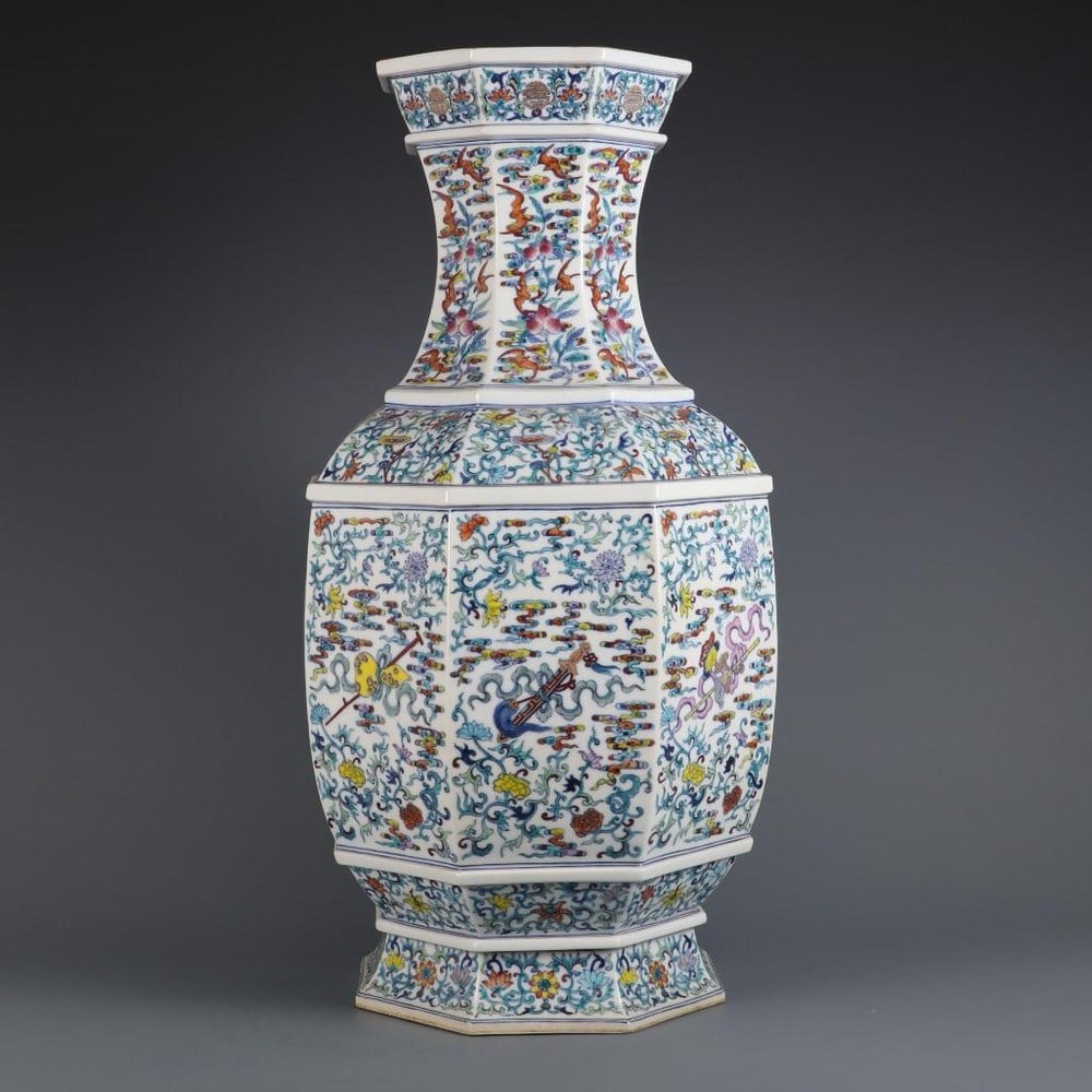 Doucai Vase with Eight Immortals and Fushou Motif (1 of 6)