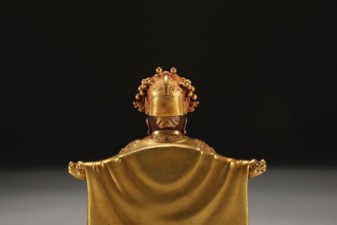 Bronze Dragon Master Sitting Statue - 7