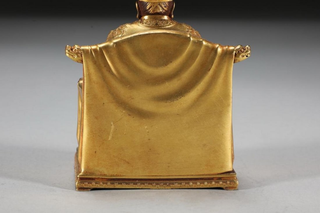 Bronze Dragon Master Sitting Statue - 8