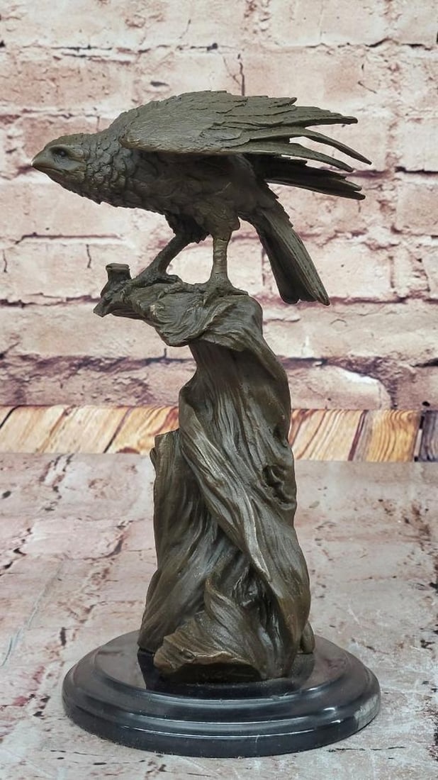 Perched Eagle Original Bronze Statue - 10.5" x 5.5" (1 of 6)