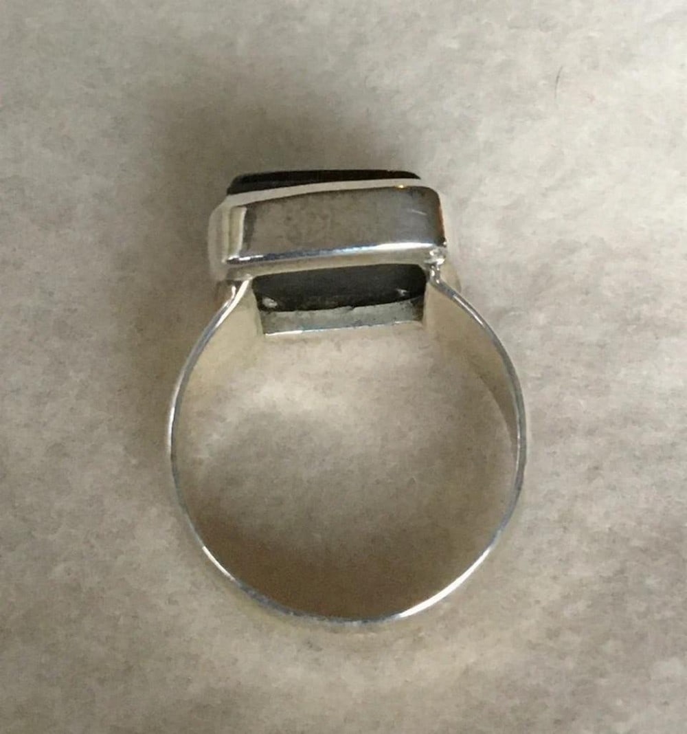 Elemental Light Ammolite Ring - Size 8 - 3