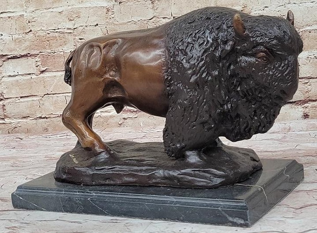 Wilderness Sentinel - Hot Cast Bison Buffalo Inspired Bronze Sculpture by Cal Kauba - 9" x 14" (1 of 6)
