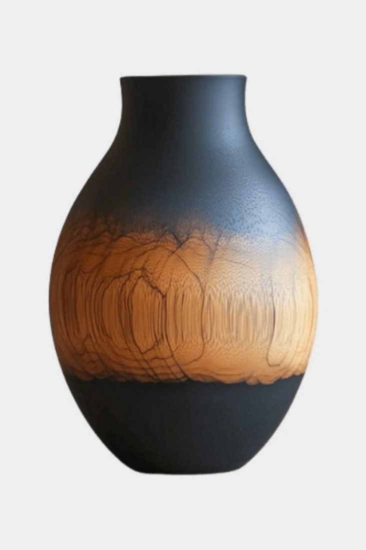 “Strata Flame?? – Contemporary Wooden Vase (1 of 4)