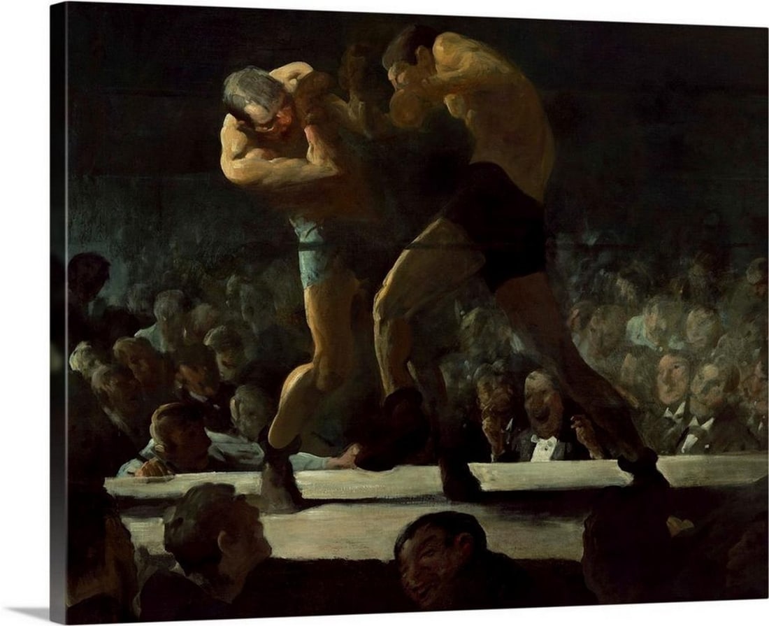 Club Night, 1907 Canvas Reproduction by George Bellows – 24" x 20": Club Night, 1907 Canvas Reproduction by George Bellows – 24" x 20" George Bellows (1882–1925) was an American realist painter known for his dynamic depictions of urban life. His 1907 work