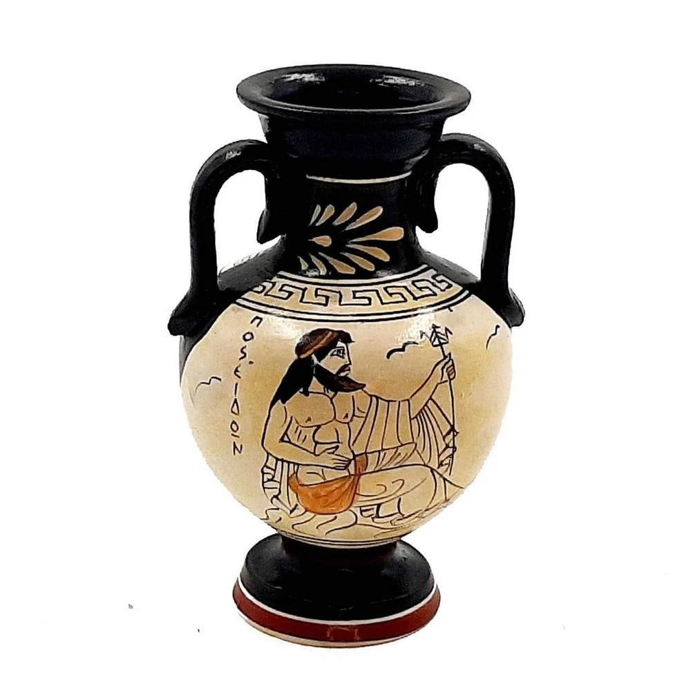 Poseidon White-Ground Attic Style Amphora Replica, Classical Greek Style (1 of 4)
