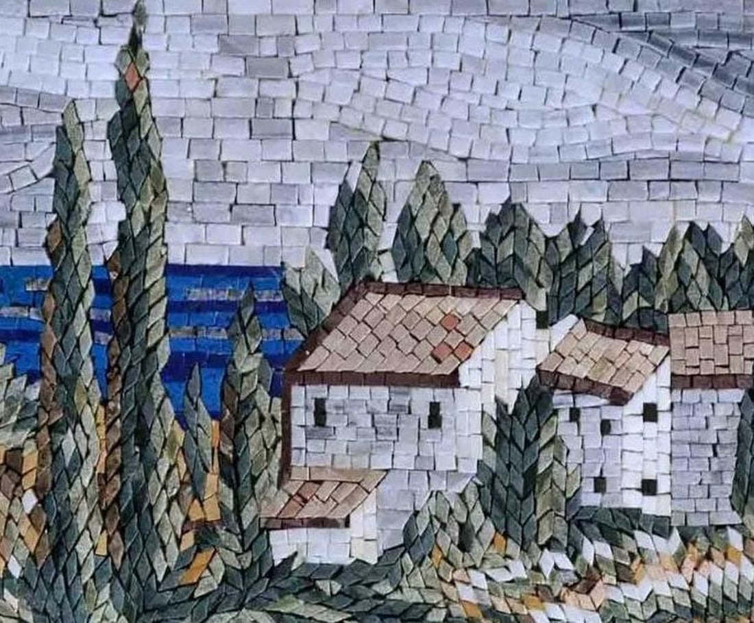 Ancient Tuscan Mosaic Kitchen Backsplash - 2