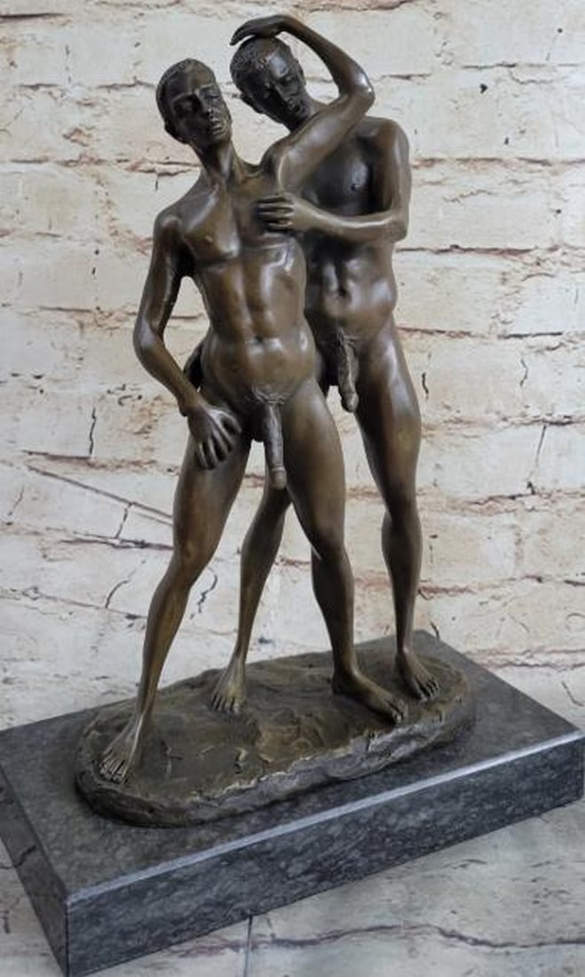 Bound By Touch Bronze Erotica Sculpture - 13" x 8.5": Bound By Touch Bronze Erotica Sculpture - 13" x 8.5" This is an original bronze sculpture inspired by and bearing the signature of talented artist Mavchi. This is a striking bronze sculpture