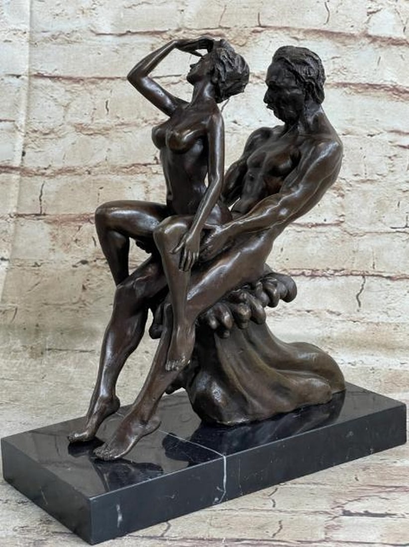 Tides of Passion Bronze Sculpture Reproduction- 12" x 10": Tides of Passion Bronze Sculpture Reproduction- 12" x 10". This is a reproduction inspired by and bearing the signature of artist D. Alonzo. A breathtaking fusion of nature’s power and huma