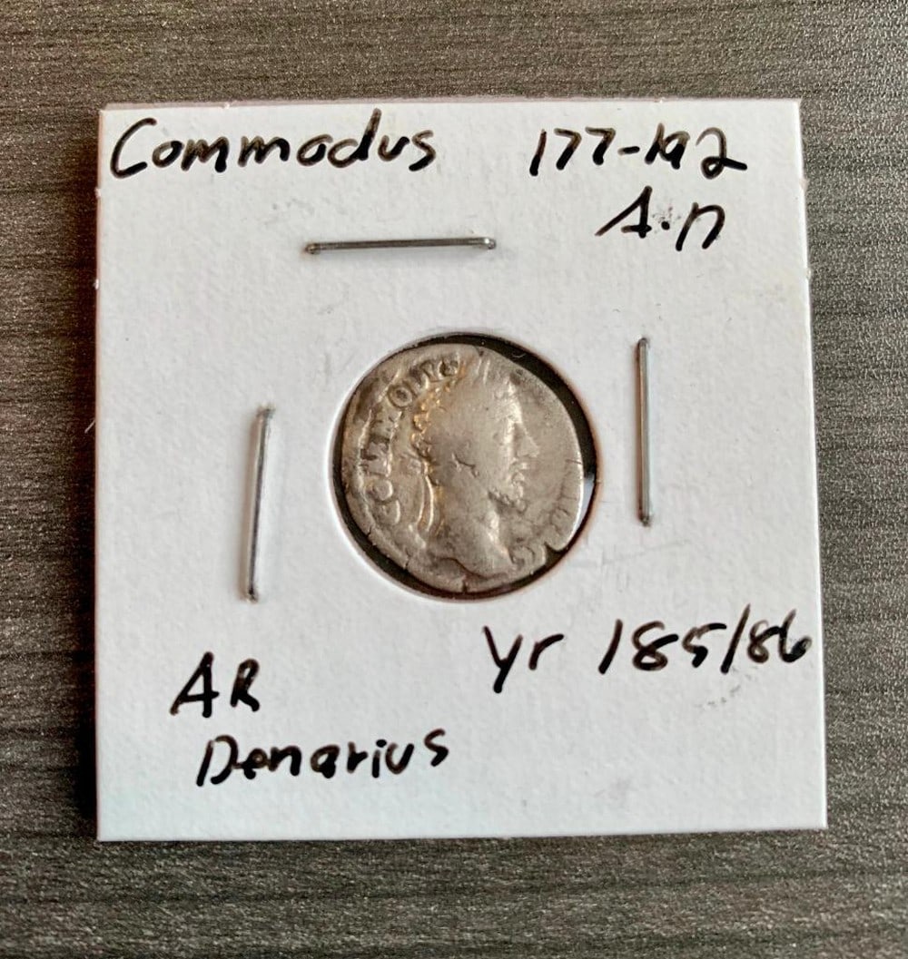 Commodus 185/86 A.D. Silver Denarius (1 of 2)
