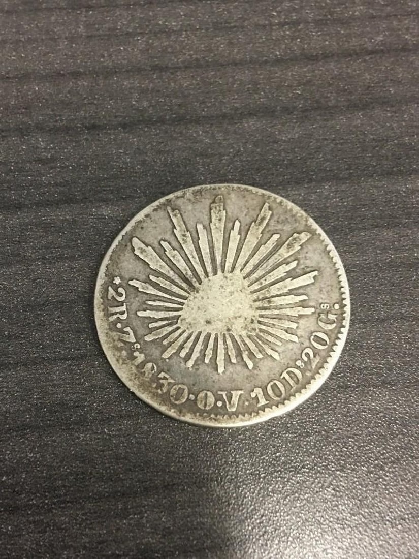 1830 REALES MEXICAN SILVER COIN - SPANISH COLONY -: A 1830 REALES MEXICAN SILVER COIN - SPANISH COLONY - .896 SILVER. View Photos For Further Details.