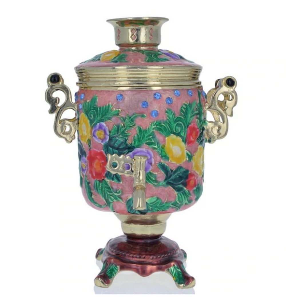 Russian Samovar Teapot Trinket Box Figurine: Russian Samovar Teapot Trinket Box Figurine. Dimensions: 4.5" tall View Photos for Further Details.