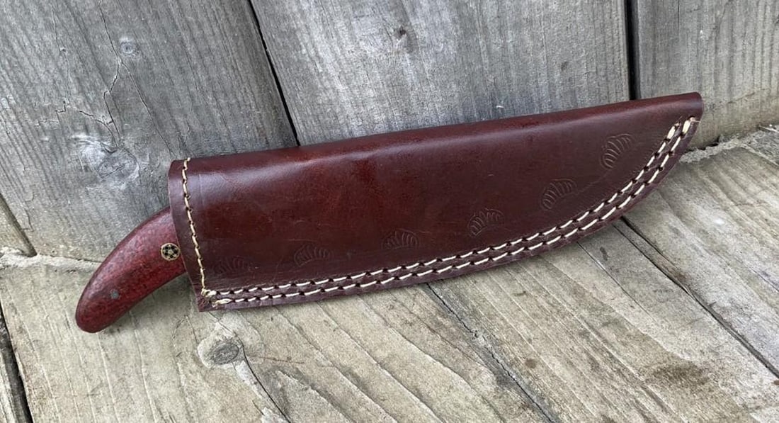 9" Damascus Drop Point Blade - 2