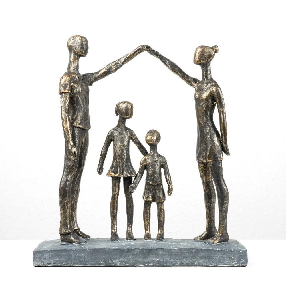 Family Cold Cast Bronze Sculpture - (3.5lbs): Family Cold Cast Bronze Sculpture - (3.5lbs) This cold cast bronze sculpture, Family, is crafted with bronze powder and designer resin, ensuring a durable and elegant finish. The smooth,
