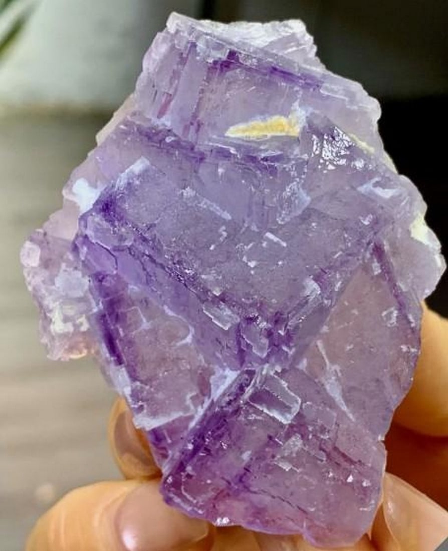 Purple-Blue Fluorite Cube Cluster - 4