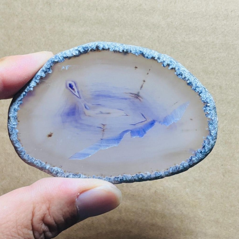 44g Natural agate Agate Geode Slab/Slice quartz crystal mineral specimen (1 of 5)