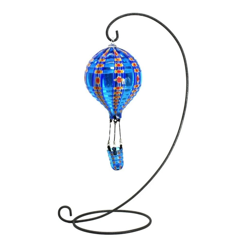 Lampwork Murano Glass Hot Air Balloon Light Blue: Lampwork Murano Glass Hot Air Balloon Light Blue A beautiful blown glass hot air balloon, handcrafted in Murano. The meticulous finishing process creates a smooth, polished surface that enhances its e