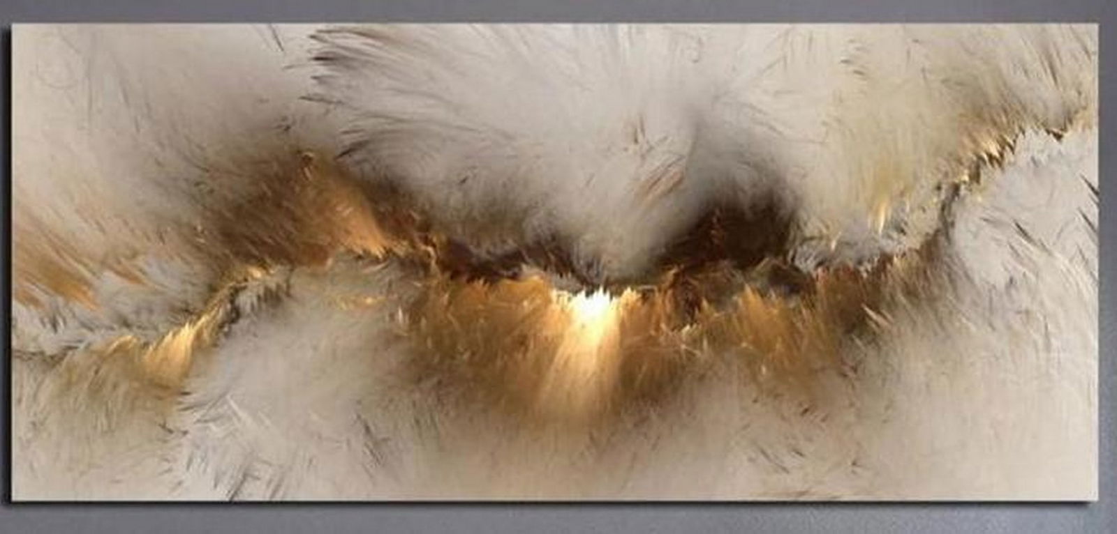 Sunlight's Serenade Picture: Sunlight's Serenade Picture. This captivating artwork features vibrant swirls of gold and warm tones, blending seamlessly with soft, ethereal whites and grays. The dynamic interplay of colors and