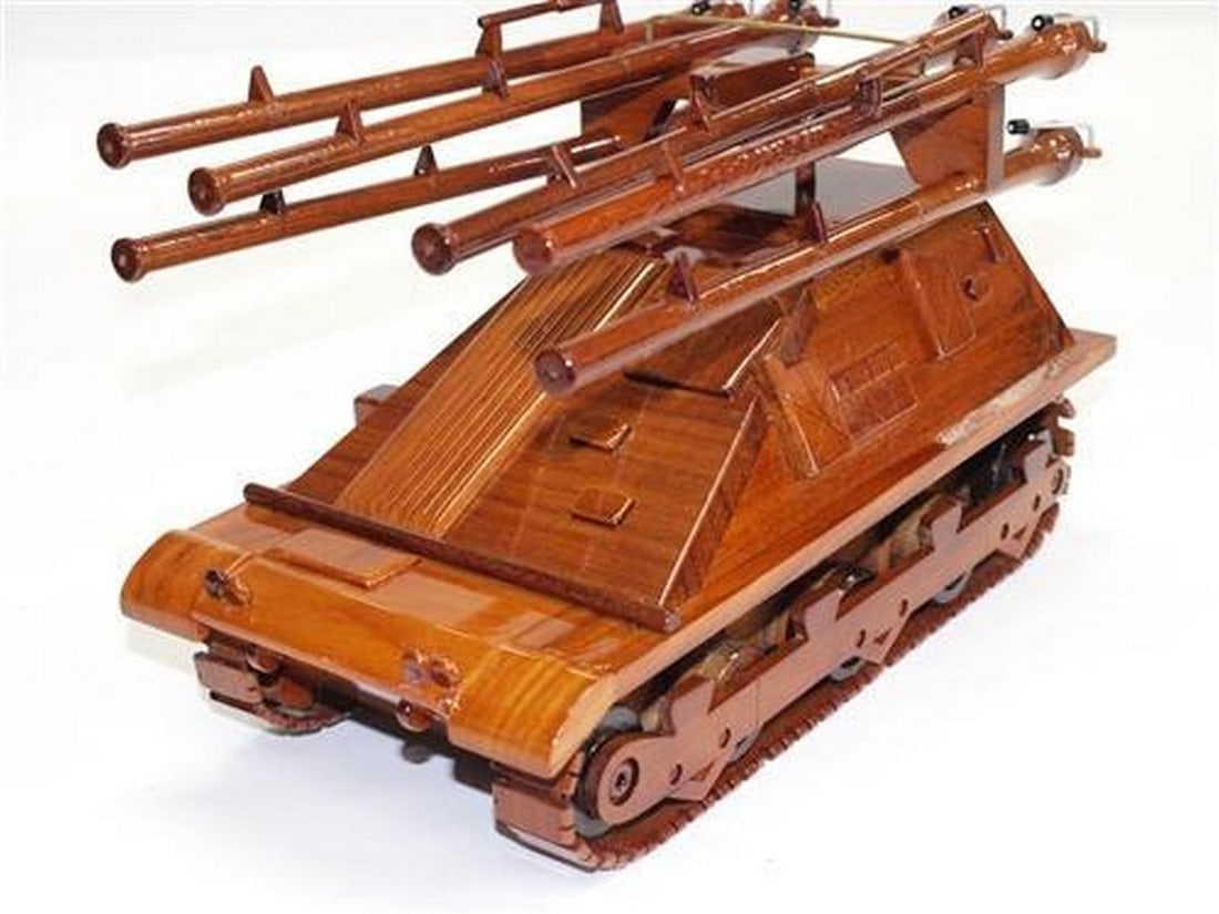M50 Ontos Anti-Tank Vehicle: M50 Ontos Anti-Tank Vehicle Handcrafted from solid mahogany, the Ontos, officially the Rifle, Multiple 106 mm, Self-propelled, M50, was a U.S. light armored tracked anti-tank vehicle developed in