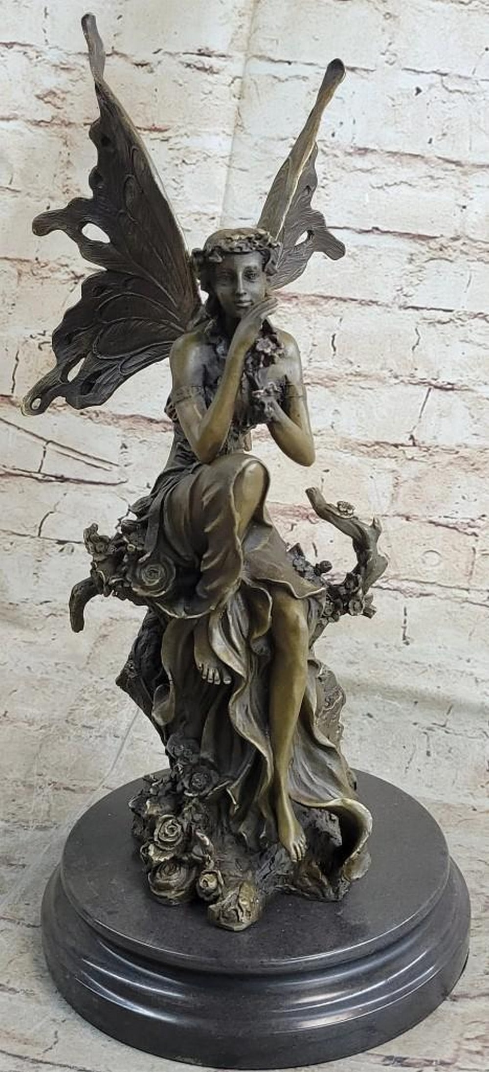 Beautiful Fairy Perched on a Branch Gazing into the Distance: Beautiful Fairy Perched on a Branch Gazing into the Distance. A Fairy Flies from Heaven. She hails from from the heavens and fights for the salvation of our world as well as his from darkness of any