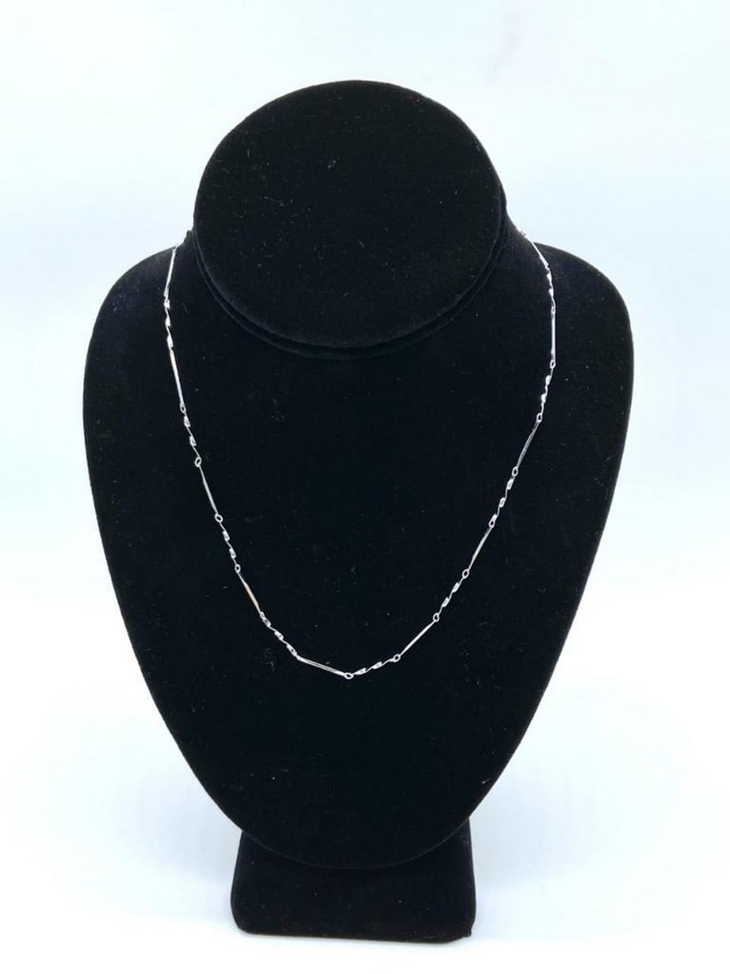Elegant Twist Link Sterling Silver 925 Necklace (1 of 2)
