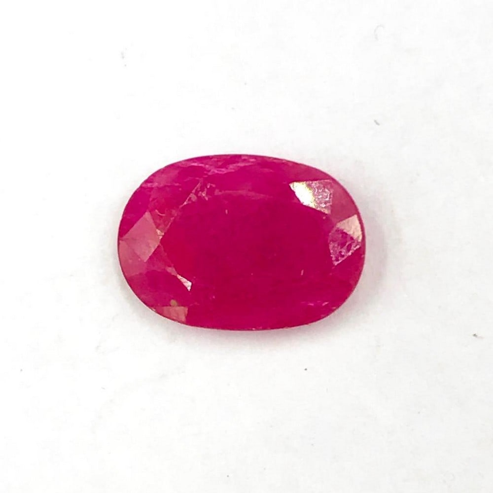 Faceted Oval Ruby - 2